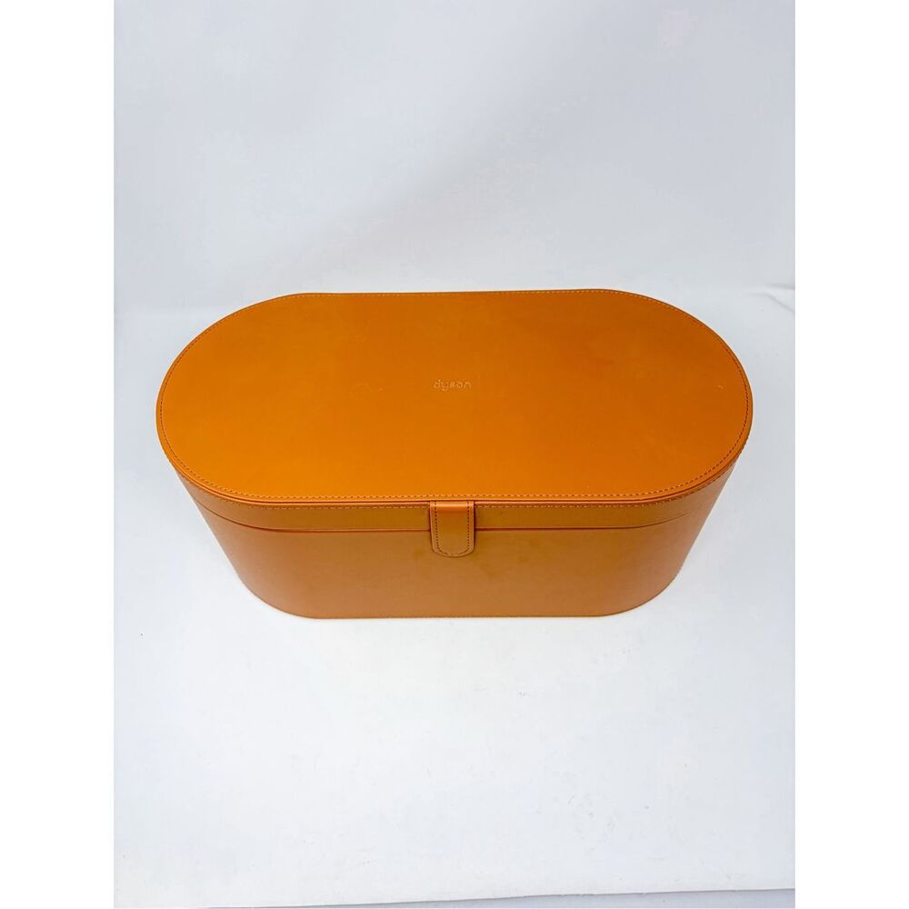 Dyson Airwrap Styler Leather Storage Hard Box Case Only Tan Large